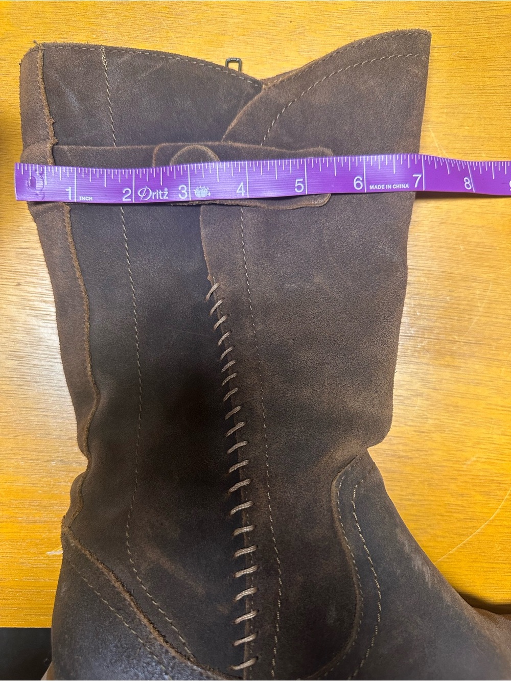 Born Distressed Brown Leather Mid-Calf Moto Boots - Picture 10 of 10
